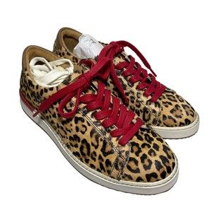 Hush Puppies Sabine Genuine Calf Hair Leopard Bounce Plus Sneaker Size 8 NEW